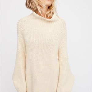 Free People Swim Too Deep Sweater in Cream XL